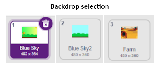 back drop Selection